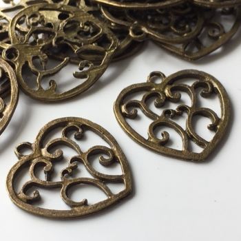 FILIGREE HEART CHARM